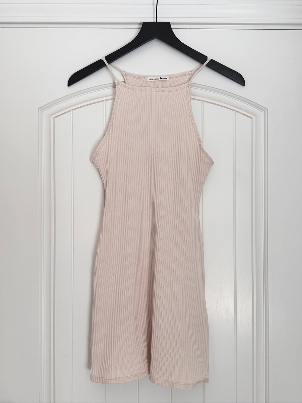 Reformation Ribbed Halter Mini Dress